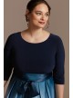 3/4 Sleeve Jersey Bodice Ombre Plus Size Ball Gown SL Fashions 9451111