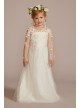 3D Floral Lace Applique Flower Girl Dress DB Studio WG1451