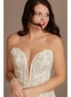 3D Floral Plunge Tall Bodysuit Wedding Dress  4XLMBSWG885