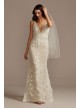 3DLeaves Applique Lace Petite Wedding Dress Melissa Sweet 7MS251223