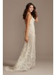 3DLeaves Applique Lace Petite Wedding Dress Melissa Sweet 7MS251223