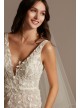 3DLeaves Applique Lace Petite Wedding Dress Melissa Sweet 7MS251223