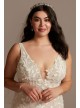 3D Leaves Applique Lace Plus Size Wedding Dress Melissa Sweet 8MS251223