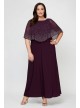 A-Line Plus Size Dress with Beaded Chiffon Overlay Alex Evenings 84351534