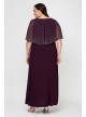 A-Line Plus Size Dress with Beaded Chiffon Overlay Alex Evenings 84351534