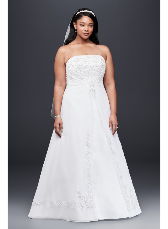 A-Line Plus Size Wedding Dress with Cap Sleeves  Collection 9V9010