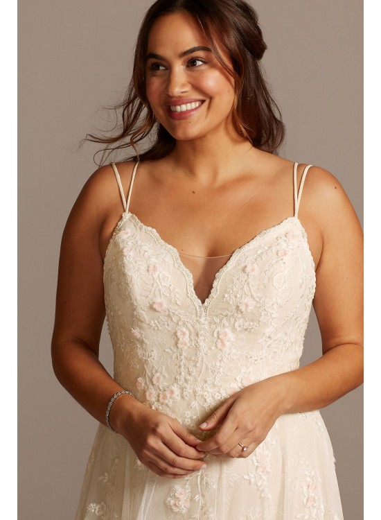 A-Line Plus Size Wedding Dress with Double Straps Melissa Sweet 4XL8MS251177