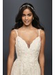 A-Line Scalloped Wedding Dress with Double Straps Melissa Sweet 4XLMS251177