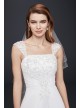 A line Chiffon Split Front Overlay Wedding Dress  Collection V9010