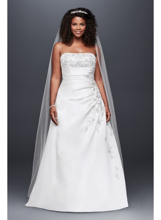 A-line Plus Size Wedding Dress with Lace Up Back  Collection 9V9665