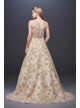 Allover Lace Applique Halter Ball Gown  SWG801