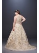 Allover Lace Applique Halter Plus Size Ball Gown  9SWG801