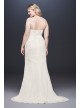 Allover Lace Tank Sheath Plus Size Wedding Dress Galina 9WG3916