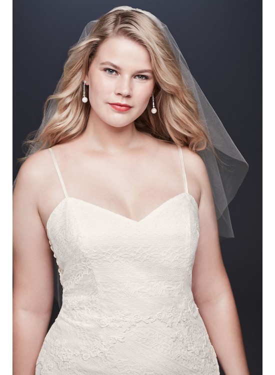 Allover Lace Tank Sheath Plus Size Wedding Dress Galina 9WG3916