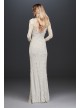 Allover Scroll Beaded Illusion Long Sleeve Gown DB Studio WGIN718