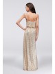 Allover Sequin Blouson Tank Bridesmaid Dress  F19828