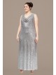 Allover Sequin Cowl Neck Plus Size Sheath Gown Alex Evenings 8496669