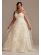 Applique Plus Size Wedding Dress with Button Back  8CWG876