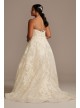 Applique Plus Size Wedding Dress with Button Back  8CWG876