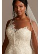 Applique Plus Size Wedding Dress with Button Back  8CWG876