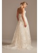 Applique Wedding Dress with Crystal Button Back  CWG876