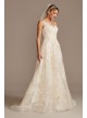 Applique Wedding Dress with Crystal Button Back  CWG876