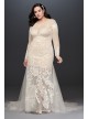 Applique and Tulle Godet Plus Size Wedding Dress  9SWG827