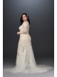 Applique and Tulle Godet Plus Size Wedding Dress  9SWG827