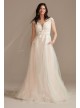 Appliqued Cap Sleeve Tulle Ball Gown Wedding Dress DB Studio WG4037