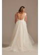 Appliqued Cap Sleeve Tulle Tall Plus Wedding Dress DB Studio 4XL9WG4037