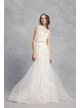 Appliqued Chantilly Lace Trumpet Wedding Dress  VW351427