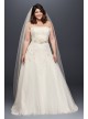 Appliqued Tulle A-Line Plus Size Wedding Dress  Collection 9WG3862