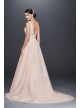 Appliqued Tulle-Over-Lace A-Line Wedding Dress  CWG792