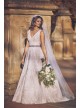 Appliqued Tulle-Over-Lace Plus Size Wedding Dress  8CWG792