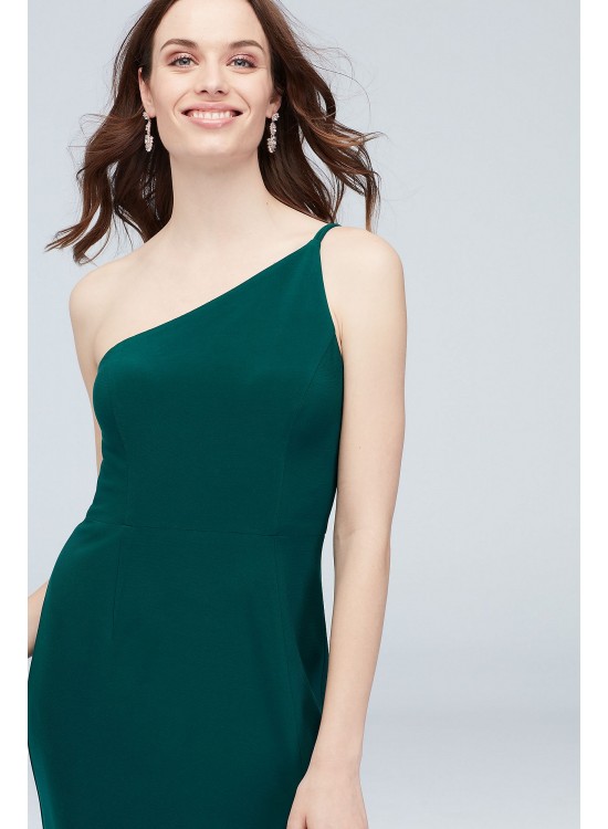 Asymmetric Shoulder Gown with Skinny Double Straps Xscape 2563X