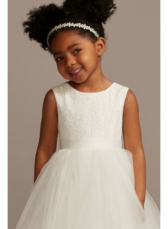 Ball Gown Flower Girl Dress with Heart Cutout  RK1368