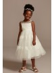 Banded Lace Illusion Flower Girl Dress  WG1374