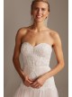 Banded Lace Point DEsprit Petite Wedding Dress Melissa Sweet 7MS251204