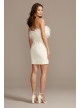 Bardot Strapless Crepe Feather Trim Mini Dress Bardot 54648DB