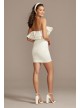 Bardot Strapless Taffeta Mini Dress with Ruffles Bardot 54769DB