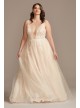 Bead Brocade Sequin Layer Plus Size Wedding Dress  9SWG836