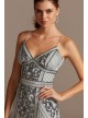 Bead-Embellished Mesh Overlay Spaghetti Strap Gown Jump 11091