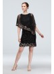 Bead and Sequin Asymmetric Chiffon Capelet Dress Pisarro Nights D2228