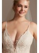 Beaded Applique Plus Size Wedding Dress with Swags  8CWG875