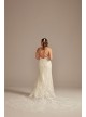 Beaded Applique Tulle Plus Sheath Wedding Dress  8CWG904