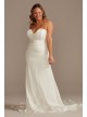 Beaded Bodice Lace Crepe Plus Size Wedding Dress  9LBSV830