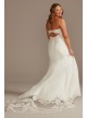 Beaded Bodice Lace Crepe Plus Size Wedding Dress  9LBSV830