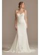 Beaded Bodice Lace Wedding Dress with Back Strap  LBSV830