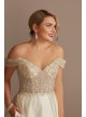 Beaded Bodice Off Shoulder Petite Wedding Dress  7CWG890