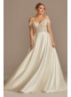 Beaded Bodice Off the Shoulder Tall Wedding Dress  4XLCWG890